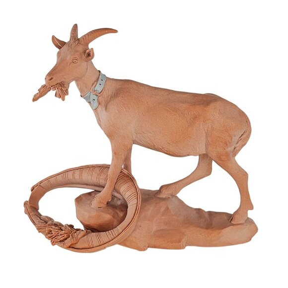 John Imhoff Homestead Life Collection Terracotta Billy Goat Signed - Picture 1 of 8